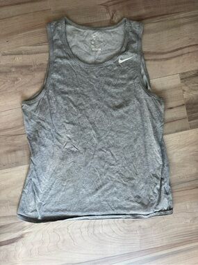 Nike Mens Light Gray Athletic Dri-FIT Tank